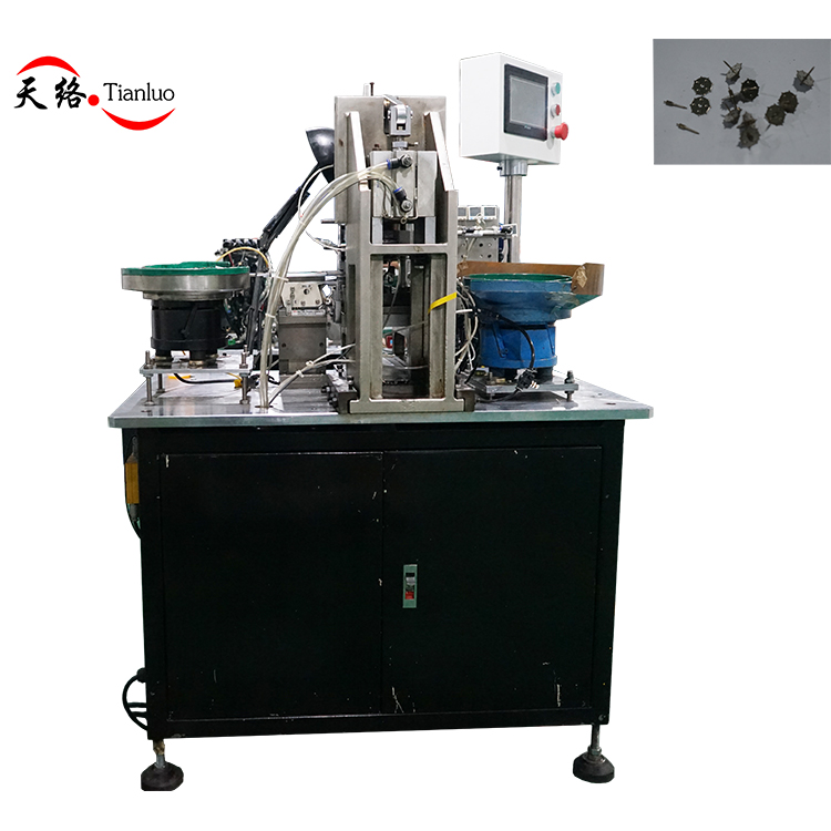 Load bearing wheel and shaft assembly machine