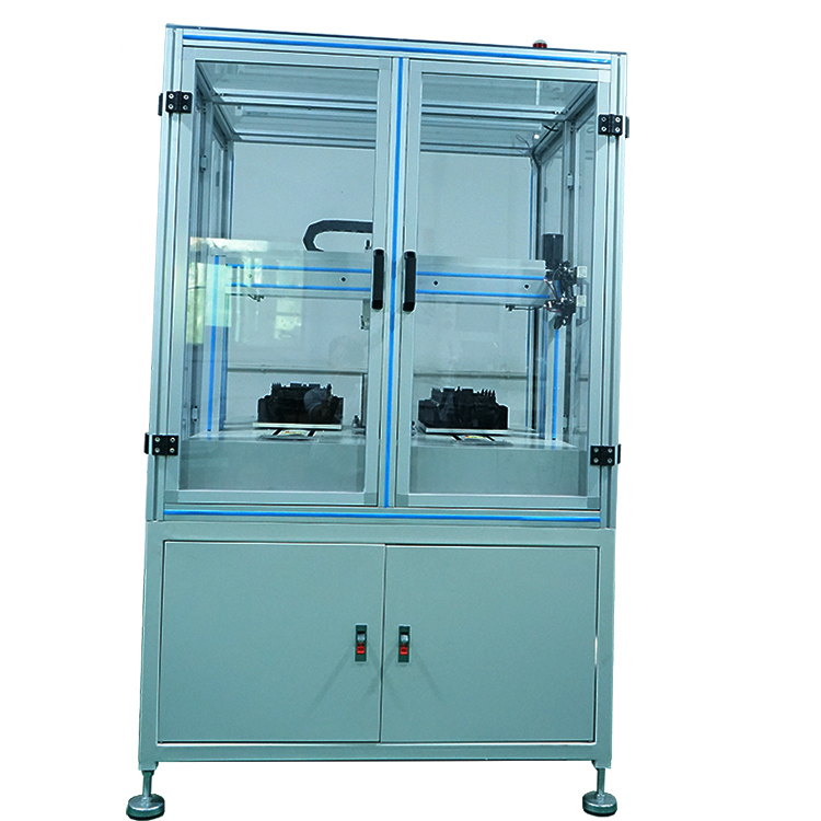 Three axis double head screw locking machine